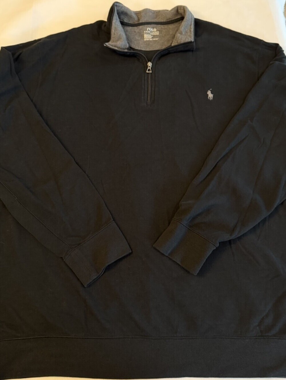 Polo Ralph Lauren Performance 2LT Black Quarter Zip Pullover Big Tall Pony